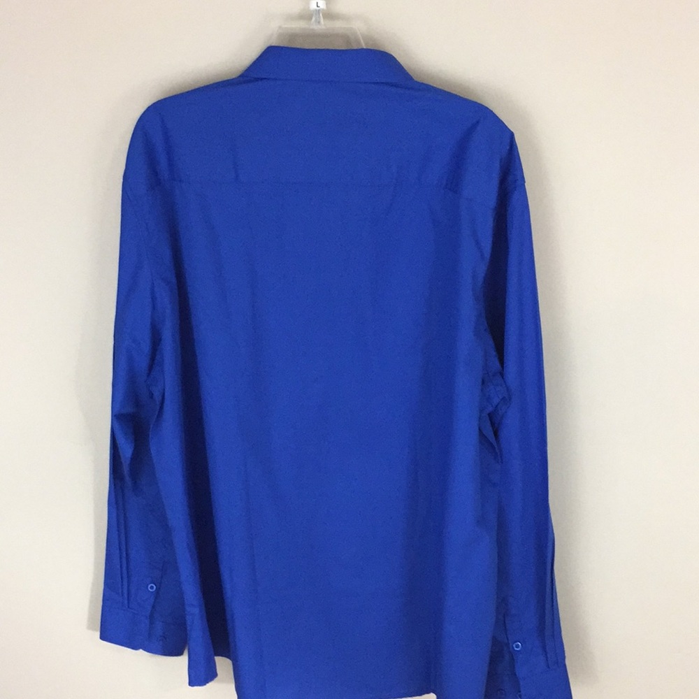 Paul Jones Long Sleeve Royal Blue Button Up Shirt 3XL NWOT - Picture 8 of 14
